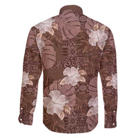 Hawaii Family Matching Puletasi and Hawaiian Shirt Brown Polynesian Monstera Patterns - Polynesian Pride