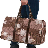 Hawaii Travel Bag Brown Polynesian Monstera Patterns - Polynesian Pride