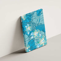 Hawaii Canvas Wall Art Teal Polynesian Monstera Patterns - Polynesian Pride