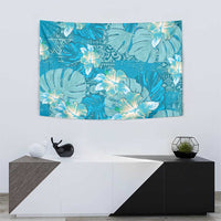 Hawaii Tapestry Teal Polynesian Monstera Patterns DT05 - Polynesian Pride