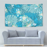 Hawaii Tapestry Teal Polynesian Monstera Patterns DT05 - Polynesian Pride