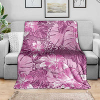 Hawaii Blanket Magenta Polynesian Monstera Patterns - Polynesian Pride