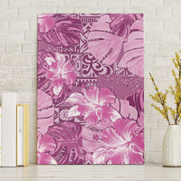 Hawaii Canvas Wall Art Magenta Polynesian Monstera Patterns - Polynesian Pride