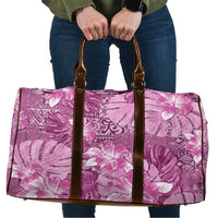 Hawaii Travel Bag Magenta Polynesian Monstera Patterns - Polynesian Pride