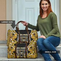 Aotearoa Ngati Whatua Travel Bag Maori Tribal Gold Paua Shell Pattern DT05 - Polynesian Pride