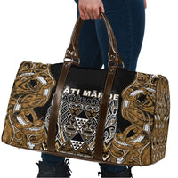 Aotearoa Kati Mamoe Travel Bag Maori Brown Tribal Paua Shell Pattern DT05 - Polynesian Pride