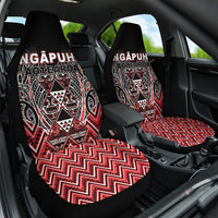 Aotearoa Ngapuhi Car Seat Cover Maori Red Tribal Paua Shell Pattern DT05 One Size Red - Polynesian Pride