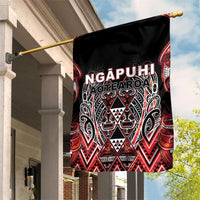 Aotearoa Ngapuhi Garden Flag Maori Red Tribal Paua Shell Pattern DT05 House Flag Red - Polynesian Pride