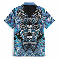 Aotearoa Ngati Porou Hawaiian Shirt Maori Light Blue Tribal Paua Shell Pattern DT05 - Polynesian Pride