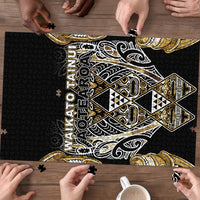 Aotearoa Waikato Tainui Puzzle Maori Light Gold Tribal Paua Shell Pattern DT05 - Polynesian Pride