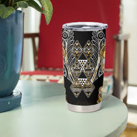 Aotearoa Waikato Tainui Tumbler Cup Maori Light Gold Tribal Paua Shell Pattern DT05 - Polynesian Pride