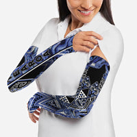 Aotearoa Ngati Kahungunu Arm Sleeves Maori Tribal Blue Paua Shell Pattern DT05 - Polynesian Pride