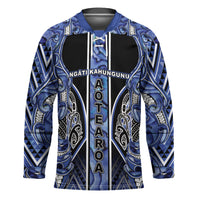 Aotearoa Ngati Kahungunu Hockey Jersey Maori Tribal Blue Paua Shell Pattern DT05 Unisex Blue - Polynesian Pride