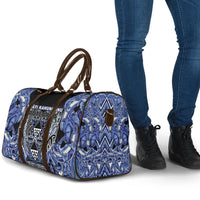 Aotearoa Ngati Kahungunu Travel Bag Maori Tribal Blue Paua Shell Pattern DT05 - Polynesian Pride