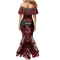 Personalised New Zealand Waitangi Day Family Matching Mermaid Dress and Hawaiian Shirt Te Tiriti O Waitangi 1840 - Polynesian Pride