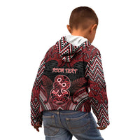 Personalised New Zealand Waitangi Day Kid Hoodie Te Tiriti O Waitangi 1840 - Polynesian Pride