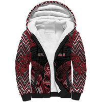 Personalised New Zealand Waitangi Day Sherpa Hoodie Te Tiriti O Waitangi 1840 - Polynesian Pride
