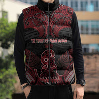Personalised New Zealand Waitangi Day Sleeveless Puffer Jacket Te Tiriti O Waitangi 1840 - Polynesian Pride