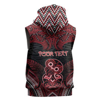 Personalised New Zealand Waitangi Day Sleeveless Zip Hoodie Te Tiriti O Waitangi 1840 - Polynesian Pride