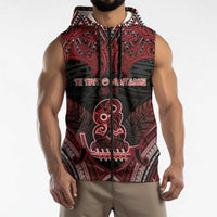 Personalised New Zealand Waitangi Day Sleeveless Zip Hoodie Te Tiriti O Waitangi 1840 - Polynesian Pride
