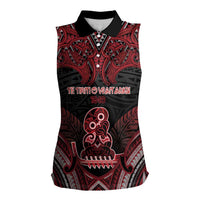 Personalised New Zealand Waitangi Day Women Sleeveless Polo Shirt Te Tiriti O Waitangi 1840 - Polynesian Pride