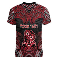 Personalised New Zealand Waitangi Day Women V-Neck T-Shirt Te Tiriti O Waitangi 1840 - Polynesian Pride