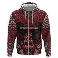 Personalised New Zealand Waitangi Day Zip Hoodie Te Tiriti O Waitangi 1840 - Polynesian Pride