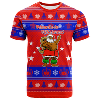 Samoa Christmas Maunia Le Kilisimasi Santa Polynesia Tatoo T Shirt LT2 RED - Polynesian Pride