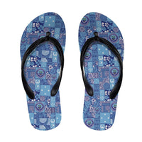Federated States of Micronesia Merry Christmas Flip Flops Pacific Patchwork Xmas Vibes - Polynesian Pride