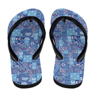 Federated States of Micronesia Merry Christmas Flip Flops Pacific Patchwork Xmas Vibes - Polynesian Pride