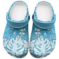 Fiji Clogs Shoes Fijian Tapa Pattern Blue LT05 Blue - Polynesian Pride