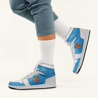 Fiji High Sneakers AJ1 Coat Of Arms Flag Inspired