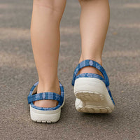 Fiji Marau na Kerisimasi Clogs Shoes Blue Tapa Masi Inspired Christmas - Polynesian Pride