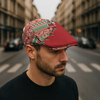 Fiji Marau na Kerisimasi Jeff Hat Red Tagimoucia Tapa Masi Tribal - Polynesian Pride