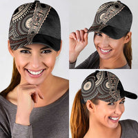 Fiji Traditional Masi Classic Cap Tapa Art Palm Leaves Pattern LT03 - Polynesian Pride