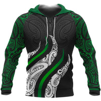 New Zealand Maori Hoodie, Aotearoa Koru Fire Style Hoodie - LT03