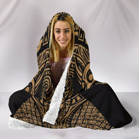 Hawaii Turtle Polynesian Hooded Blanket - Gold - Armor Style - Polynesian Pride