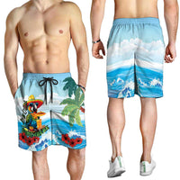 Funny Parrot Margarita Five O'clock Somewhere Shorts for Men LT9 - Polynesian Pride