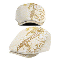 Gold and White Hawaii Jeff Hat Hammerhead Shark Tattoo Curve Polynesian - Polynesian Pride