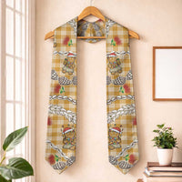 Gold Palaka Hawaii Mele Kalikimaka Graduation Stole Ohia Lehua Shell Leis Funny Gingerbread Santa - Polynesian Pride