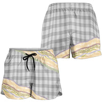 Gray Palaka Hawaii Leis Elegant Vibes Shorts for Women