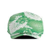 Green Aloha Hawaii Jeff Hat Monstera Hibiscus Plumeria Seamless Vibes - Polynesian Pride