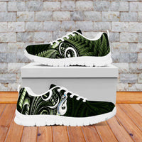 Green New Zealand Sneakers Aotearoa Silver Fern With Manaia Maori Unique LT14 Green - Polynesian Pride