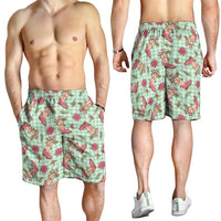 Green Paniolo Palaka Hawaiian Cowgirl Christmas Shorts for Men LT9 - Polynesian Pride