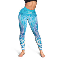 Hammerhead Shark Tattoo New Zealand Leggings Maori Galaxy Mangopare Pattern LT14 - Polynesian Pride