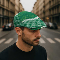 Hawaii Aloha Plumeria Lei Green Palaka Jeff Hat - Polynesian Pride