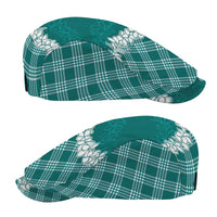 Hawaii Aloha Plumeria Lei Teal Palaka Jeff Hat - Polynesian Pride