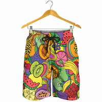 Hawaii Fruits Hippie Style Shorts for Men Vibrant Colorful LT01 - Polynesian Pride