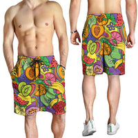 Hawaii Fruits Hippie Style Shorts for Men Vibrant Colorful LT01 - Polynesian Pride