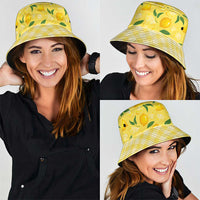 Hawaii Lemon Palaka Bucket Hat Striped Stylized
